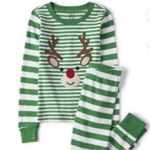 The Children’s Place Christmas Rudolph Pajamas. Boy Girl Unisex Size 5 NWT